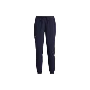 Under Armour Однотонные повседневные брюки с манжетами на завязках, женские брюки, темно-синие 1348447-410 M