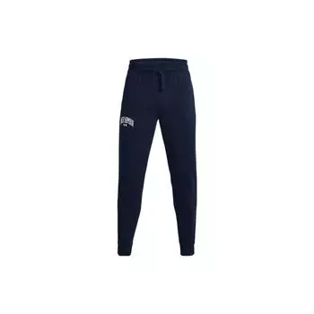 Under Armour Однотонные спортивные брюки с буквенным принтом и завязками на шнурке, мужские брюки, синие 1373374-408 XL