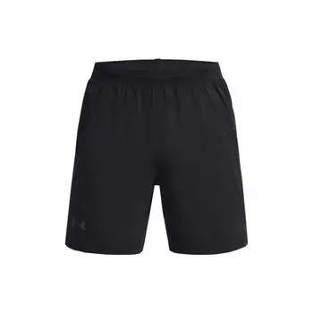 Under Armour Однотонные свободные спортивные шорты с логотипом бренда, мужские шорты черного цвета 1377879-001 M