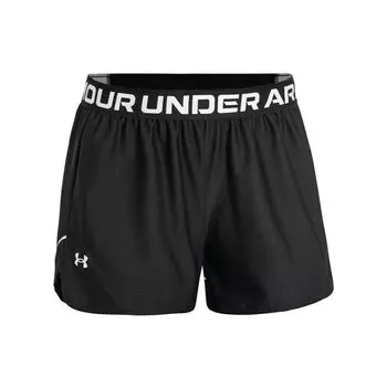 Under Armour Однотонные тренировочные шорты с буквенным принтом, женские шорты, черные 1366938-002 XS
