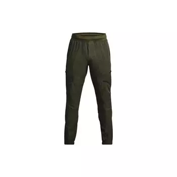 Under Armour Однотонные тренировочные трикотажные брюки-клеш, мужские, темно-синие-зеленые 1352026-390 S