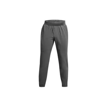 Under Armour Однотонные удобные зауженные трикотажные спортивные брюки мужские низы Rhino-Gray 1382119-025 S