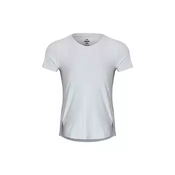 Under Armour Однотонный быстросохнущий подол с круглым вырезом, свитер с коротким рукавом, женские топы, дымчато-серый 1383364-014 S