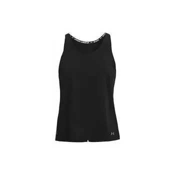 Under Armour Однотонный дышащий повседневный топ-майка для женщин, черный 1361925-001 S