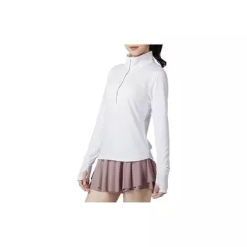 Under Armour Однотонный дышащий свитер с длинным рукавом, женская футболка, топы, белый цвет 1379349-100 M