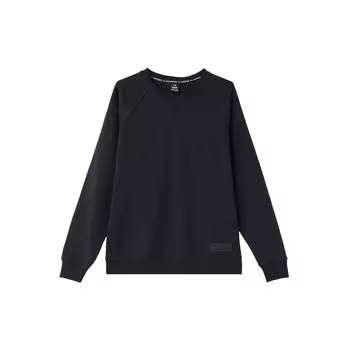 Under Armour однотонный хлопковый трикотажный свитер с круглым вырезом для тренировок мужской свитер черный 1379685-001 S