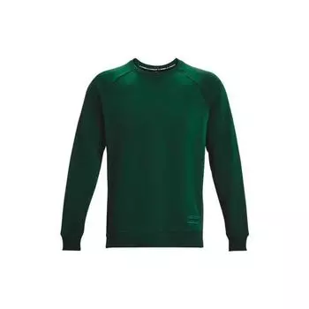 Under Armour однотонный хлопковый трикотажный свитер с круглым вырезом для тренировок мужской свитер зеленый 1379685-322 XXL