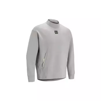 Under Armour однотонный логотип с принтом воротника-стойки толстовка с длинными рукавами мужские топы серые 1373799-592 XL