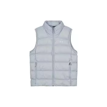 Under Armour Однотонный логотип с принтом, застегивающийся на молнию воротник без рукавов жилет мужской топ серый 1372650-558 S