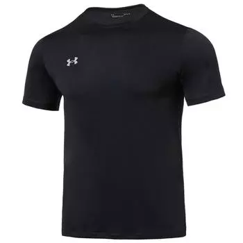 Under Armour однотонный повседневный пуловер с круглым вырезом и коротким рукавом, мужские топы, черный 23500505-001 L