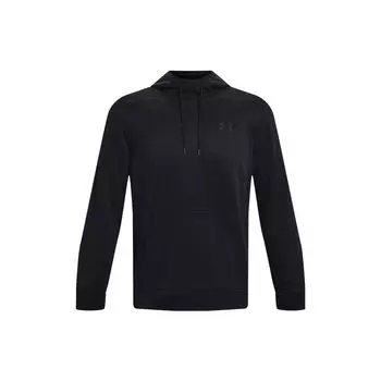 Under Armour Однотонный повседневный свитер с капюшоном с логотипом для мужчин, черный 1373353-001 XXL
