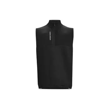 Under Armour однотонный приталенный жилет с полумолнией на молнии, мужские топы, черный 1373408-001 L