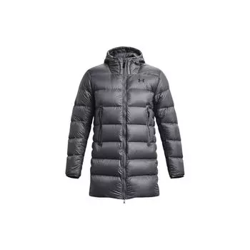 Under Armour Однотонный пуховик средней длины с капюшоном Мужская верхняя одежда Серый 1373663-012 XL