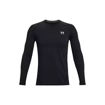 Under Armour однотонный пуловер с круглым вырезом и футболкой с логотипом, мужские топы, черный 1366068-001 M