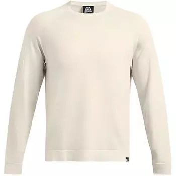 Under Armour Однотонный спортивный фитнес-тренировочный свитер с круглым вырезом, трикотажный топ для мужчин, бежевый 1387128-110 M