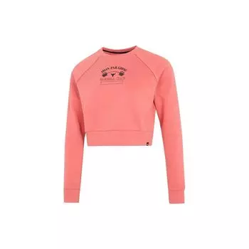 Under Armour Однотонный свитер с круглым вырезом и принтом логотипа бренда, футболка с длинным рукавом, женские топы, розовый цвет 1373600-600 L