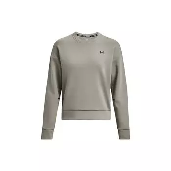 Under Armour Однотонный свитер с круглым вырезом и длинными рукавами, женская толстовка, зеленый цвет 1379835-504 XS