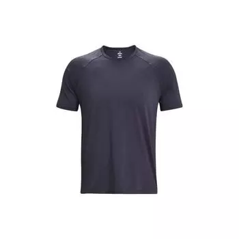 Under Armour Однотонный свитер с круглым вырезом, повседневный спортивный свитер с коротким рукавом, мужские топы, фиолетовый 1373728-558 M
