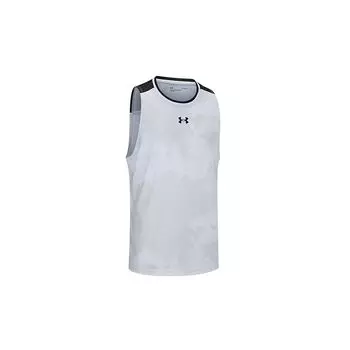 Under Armour Однотонный свободный тренировочный жилет для фитнеса, бега, баскетбола, унисекс, топы, белый 24500105-100 XXL