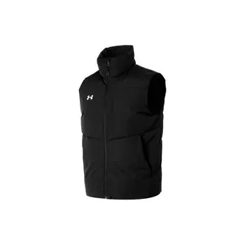 Under Armour Однотонный жилет-стойка для спорта на открытом воздухе, бега, повседневный жилет унисекс, черный 23600803-001 M