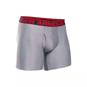 Under Armour Оригинальные трусы-боксеры Boxerjock 6 дюймов, однотонные, мужские, нижнее белье, серые 1277238-025 S