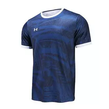 Under Armour Outdoor Sports Series Training Running Fitness Quick-Dry Loose Short Sleeve T-Shirt Men Tops Ocean-Blue 25500516-409