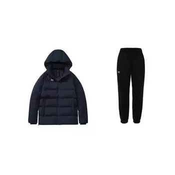 Under Armour Outdoor Теплая пуховая куртка Модная Ветрозащитная Удобная Легкая Простая Повседневная Спортивный костюм Унисекс Верхняя одежда 24600705-001+21600801-001 XL
