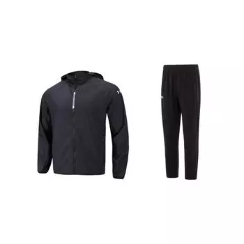 Under Armour Outdoor Warm Fashion Long Sleeve Top Comfortable Mid Waist Drawstring Pants Casual Sports Suit Unisex suit 23600703-001+22500405-001 L