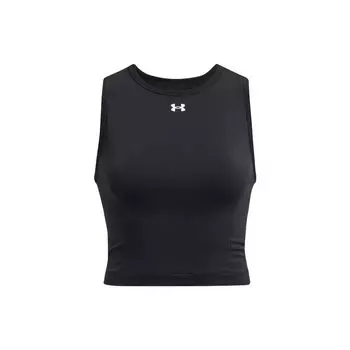 Under Armour Patterned Slim Fit Short Tank Top без рукавов Женские топы Черный 1379148-001 L