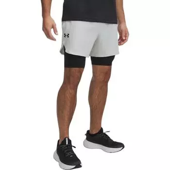 Under Armour Peak Woven Two-In-One Comfortable Versatile Mid-Rise Sports Shorts Men Shorts Hydrogen-Green 1378604-377 M