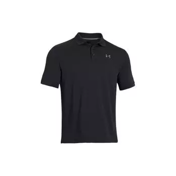 Under Armour Performance Solid Color Sports Polo Shirt Men tops Black 1242755-001 M