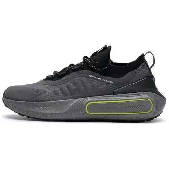 Under Armour Phantom 4 Reflect - Castlerock Мужские Кроссовки Черный Гипер-зеленый 3027672-025 42.5