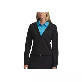 Under Armour Pilates Zip Fitted Comfortable Long Sleeve Jacket Women jackets Black 1389971-001 XL