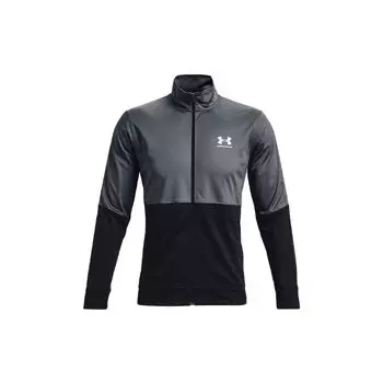 Under Armour Pique Track Повседневная дышащая тренировочная куртка на молнии Мужские куртки Серые 1366202-012 S