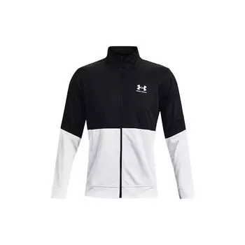 Under Armour Pique Track Vintage Casual Zip-воротник тренировочная куртка мужская куртка черная 1366202-002 L
