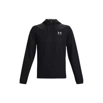 Under Armour Письменный логотип с принтом Дышащая ветровка с капюшоном Мужская верхняя одежда Черный 1361621-003 XL
