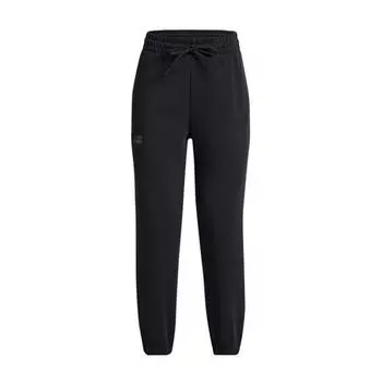 Under Armour Pjt Rock Hw Terry Pants Solid Color Drawstring Cuffs Knit Sports Pants Women pants Black 1380196-001 M
