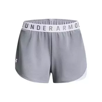 Under Armour Play Up 3.0 Color Block Letter Print High Talya Casual Shorts Women Shorts Smoke-Gray 1344552-055 XL
