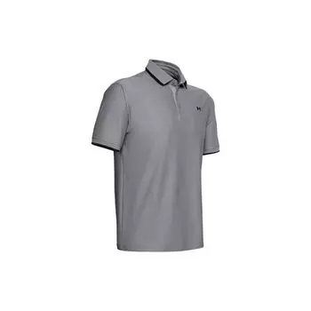 Under Armour Playoff Pique Golf Solid Crew Neck Polo Shirt Men tops Gray 1345459-035 L