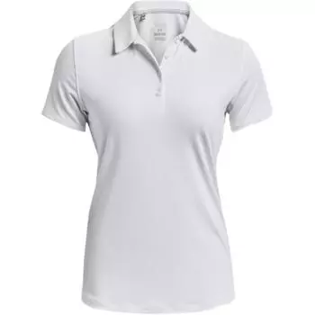 Under Armour Playoff Solid Casual с коротким рукавом Поло Рубашка Женская Топы Белый 1377335-100 XS
