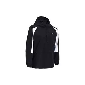 Under Armour Половинная молния с капюшоном с цветными блоками Женские топы Черный 1365959-001 L