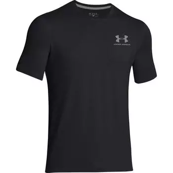 Under Armour Повседневная быстросохнущая футболка для фитнеса для мужчин, цвет черный серый 1257616-001 S
