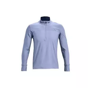Under Armour Повседневная дышащая спортивная футболка с воротником-стойкой и застежкой-молнией на половину длины для мужчин, цвет синий 1326595-420 XXL