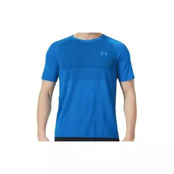 Under Armour Повседневная футболка с круглым вырезом и коротким рукавом, мужские топы, темно-синяя 1361356-436 M