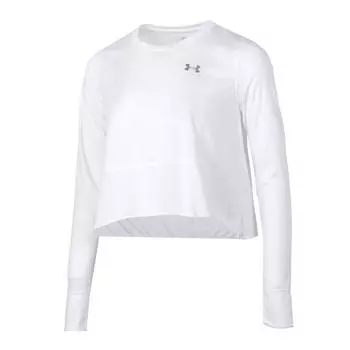 Under Armour Повседневная мягкая удобная дышащая футболка с длинным рукавом женские топы Белый 1387252-100 XS