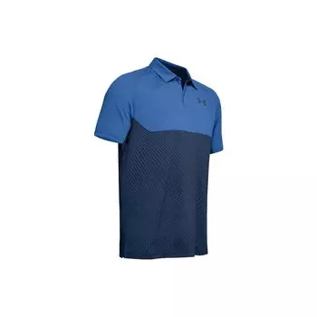 Under Armour Повседневная рубашка поло с коротким рукавом и принтом логотипа, мужская рубашка поло, синяя 1345455-510 S