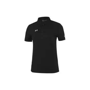 Under Armour Повседневная спортивная дышащая однотонная рубашка поло с короткими рукавами женские топы черные 21500543-001 S