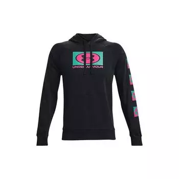 Under Armour Повседневная спортивная флисовая толстовка с капюшоном Мужская толстовка с капюшоном Черная 1366436-001 M