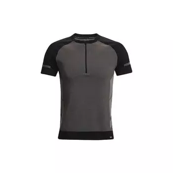 Under Armour Повседневная спортивная футболка с длинными рукавами и короткими рукавами на молнии с цветными блоками Мужские топы черные 1366503-001 XL