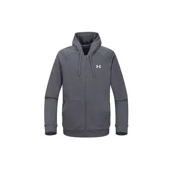Under Armour Повседневная спортивная куртка с логотипом и капюшоном с длинным рукавом Мужские топы Серый 1357106-012 XXL